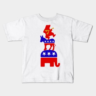 Russian Bear Balalaika Democrat Donkey Republican Elephant Kids T-Shirt